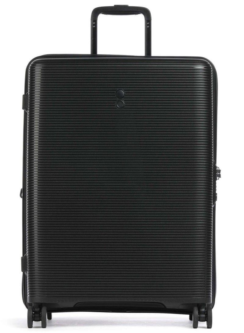Echolac Forza 75 Cm Hardcase 4-Double Wheeled Expandable Cabin Luggage Trolley - Black - Image 3